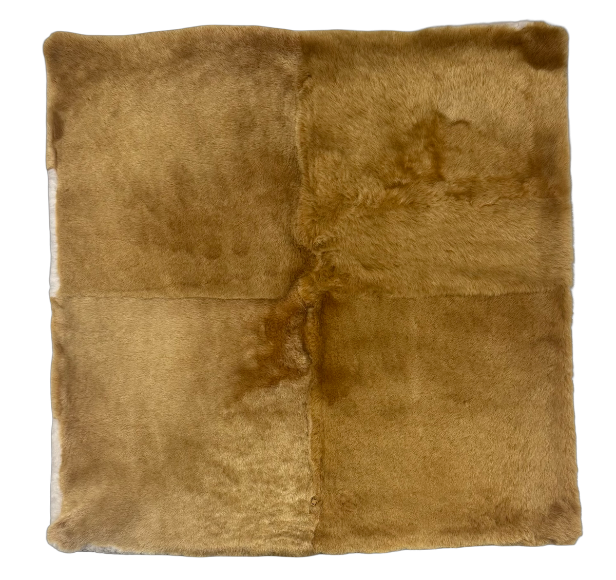 Brown Multi Shearling pillow, 22" × 22"